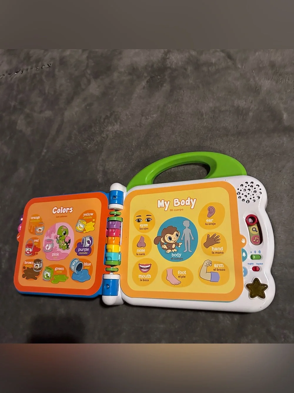 LeapFrog Learning Friends 100 Words Book Bilingual English Spanish Tested
